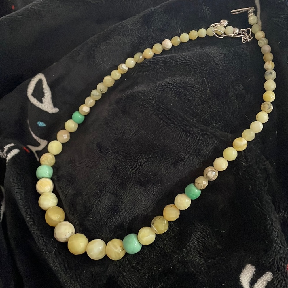 Jay King Green and Yellow Beaded Necklace